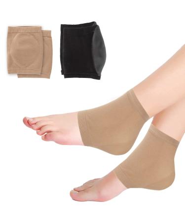 Moisturizing Socks 2 Pairs Moisturizing Heel Socks Foot Moisturiser Socks Heel Socks for Dry Hard Cracked Skin Breathable Reusable SPA Foot Care Protector Both Women & Men