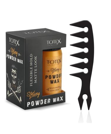 Totex Hair Styling Powder 20g With Fantail Black Comb | Magic Volumizing Dust & Women Men Oil Head Hair Comb