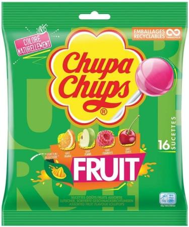 CHUPA CHUPS - Fruit Lollipops 192G - Pack of 4 - Sold in Packs - Buy Online on GoSupps.com