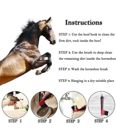 DHinkyoung Horse Hoof Pick Brush with Handle Sturdy Hoofpick Brush Horseshoe Brush Horses Hoof Groove Cleaner Horseshoe Repair Tool for Horses Donkey Goat Tires and Hiking Boots(Random Colour) - Buy Online on GoSupps.com