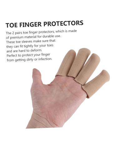Healeved 2 Pairs Finger Guard Silicone Gel Protector Sleeves for Finger and Toe - Makeup Pearlescent - Buy Online on GoSupps.com