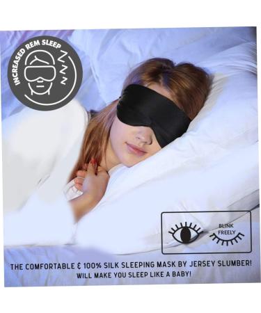 Natural Silk Sleep Mask - Eye Cover for Restful Sleep | Super Soft Black Blindfold - Buy Online on GoSupps.com
