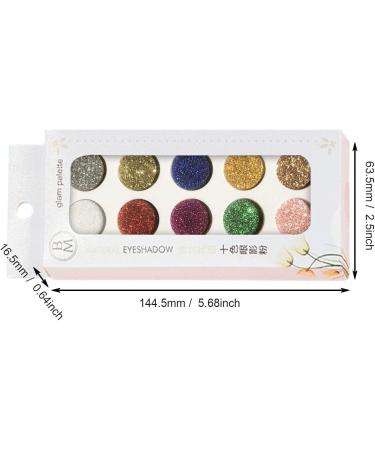 Makeup Palettes - 10 Shades Eye Shadow Pallets for Women | Matte Shimmer Eyeshadow Pallet Long Lasting Make up Eye Shadows Cosmetics Kit for Women Proidl 01# Glitter Plate - Buy Online on GoSupps.com