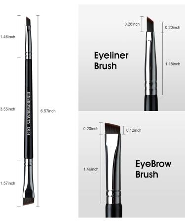 EIGSHOW Double Ended Makeup Brush - Angled Eyebrow & Ultra Fine Eyeliner Brush (D104) - Buy Online on GoSupps.com