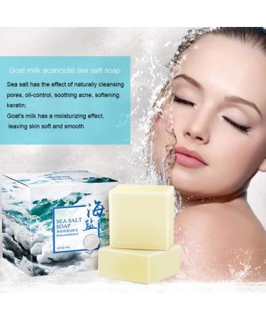 Hocossy Mite Remove Soap Rich In Sea Salt Goat Facial Soap for Pimple Pores Repair Nourish Cleansing Personal Skin Care Product - Buy Online on GoSupps.com