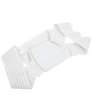 ZJchao Back Support Brace Shoulder Upper Back Corrector White Posture Hunchback Belt for Proper Sitting Standing and Walking Postures with Soft Fabric Adjustable Tightness (L) L L