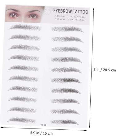 FOMIYES 6 Pcs 3d Eyebrow Stickers Beauty Kit Brow Shaper Makeup Eyebrow Transfer Man Stencil Cosmetic 1 count (Pack of 1) Blackx3pcs - Buy Online on GoSupps.com