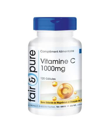 Fair & Pure - Vitamine C 1000 mg - 120 g lules - tamponn e hautement dos e et biodisponible - v g talien - fabrication de qualit allemande