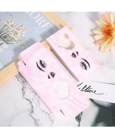 10Pcs False Eyelashes Box Eyelash Boxes Organizer Case Eyelash Adhesives (Pink heart-shaped window model) - Buy Online on GoSupps.com
