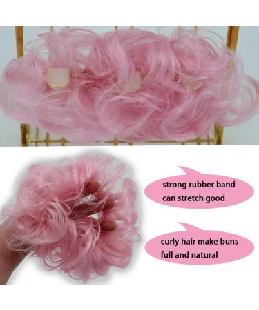 iLUU Light Pink Messy Hair Bun Extensions Women's Synthetic Chignon Hairpiece Easy Bun Hair Pieces Hair Updos Wig Hair Buns for Women Girl Lady Party (Light Pink 2317 2pcs) #2317-light pink - Buy Online on GoSupps.com