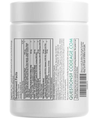 Codeage Fermented Digestive Enzymes Supplement - Probiotics Prebiotics Vitamins - 90 Capsules - Buy Online on GoSupps.com