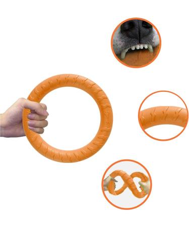 Qeeroyo Dog Fitness Ring | Frisbee Toy for Small Medium & Large Dogs | Durable Bite Ring & Flying Disc (18cm Orange) - Buy Online on GoSupps.com