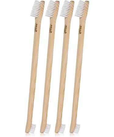 EveEco 4-Pack Bamboo Dog & Pet Toothbrushes- Large & Small Brush Heads - Eliminate Cavities & Bad Breath for Puppies, Cats, Kittens - Buy Online on GoSupps.com