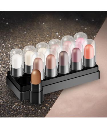 Angoily 12pcs 12 Shadow Box Highlighters Glitter Eye Shadow Girl Makeup Supplies Boxed Tool - Buy Online on GoSupps.com