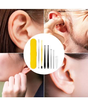 Dznils Earwax Removal Kit - 7-in-1 Portable Ear Cleaning Tool with Silicone Massaging Spiral Remover - Stainless Steel & Plastic Ear Pick Set for Home Travel - Includes Storage Box - 7 Pieces - Buy Online on GoSupps.com