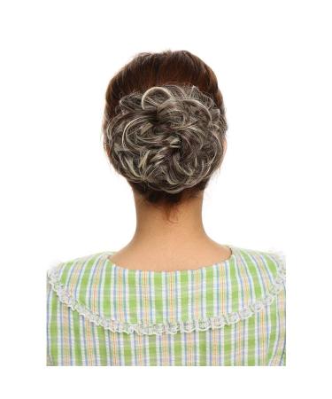 Tess Hair Part Dutt Brown Mix Hair Tie Thick Wavy Updos for International Shipping - Buy Online on GoSupps.com