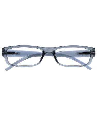 The Reading Glasses Company Grey Lightweight Comfortable Readers Mens Womens R32-7 +3.00 Grey +3.00 Magnification