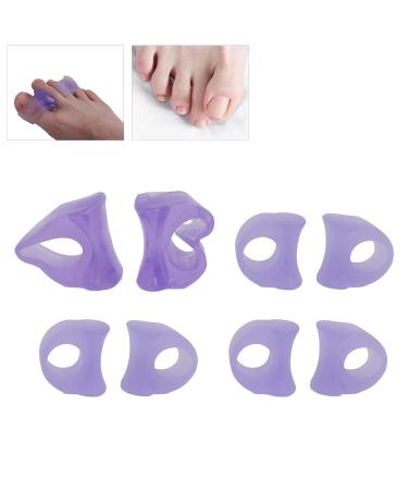 4 Pairs Silicone Toe Separators for Hallux Valgus Relief - Purple - Buy Online on GoSupps.com