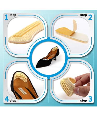 Massage Silicone Insoles - Non-Slip Shoe Cushions & Heel Inserts for Foot Protection - 6mm Black - Buy Online on GoSupps.com