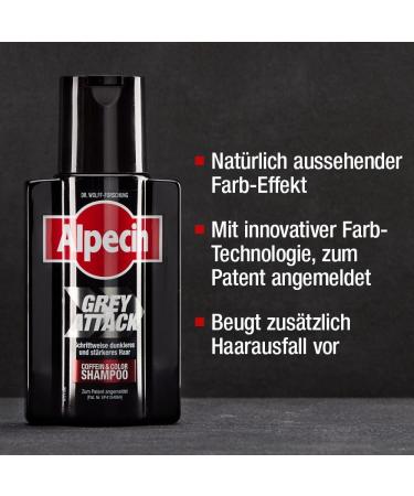  Alpecin Alpecin Grey Attack Caffeine Colour Shampoo 200ml + 75ml - Against Grey Hair | Natural Colour Result from 2 to 4 Weeks | Prevents Hereditary Hair Loss - Buy Online on GoSupps.com