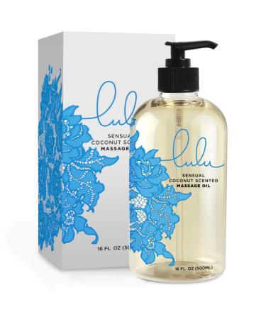 Lulu Massage Oil with Fractionated Coconut Oil.16 Ounce (Coconut)