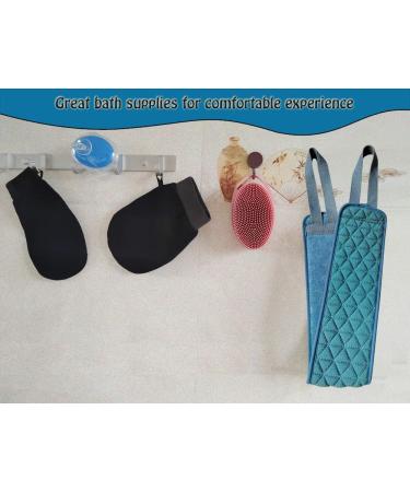 5 Pcs Loofah Back Scrubber with Exfoliating Gloves and Silicone Brush Set - Buy Online on GoSupps.com