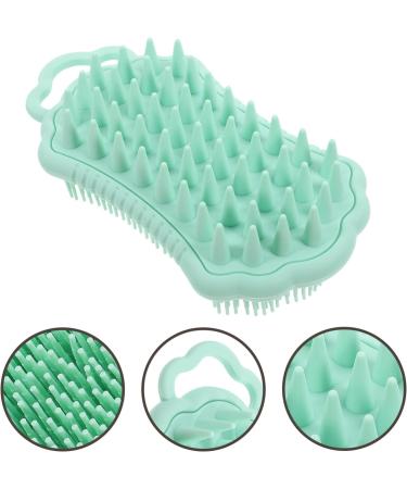 Buy Healvian Double-Sided Silicone Shampoo Brush - Scalp Massager & Scrubber for All Hair Types | Green - Buy Online on GoSupps.com