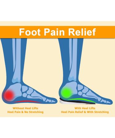 Skyfoot Adjustable Orthopedic Heel Lift Inserts for Heel Pain and Leg Discrepancies - Large Black (L) - Women's 8.5-12 | Men's 8.5 - Microfiber Shoe Lifts for Uneven Legs, Heel Spurs, Achilles Tendonitis - Buy Online on GoSupps.com