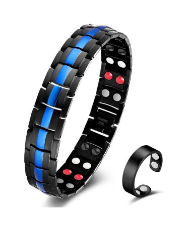 Vicmag magnetic hardship men Titanstahl magnet hardship double-row ultra-strength magnet with adjustment tool and gift box (blue line 4 elements)