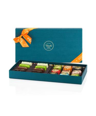 Venchi - Murrine Collection - Blue box with assortment of Mini Lingots & Chocoviar, 294 g - with Piedmont Hazelnuts PGI - Gluten free - Gift idea