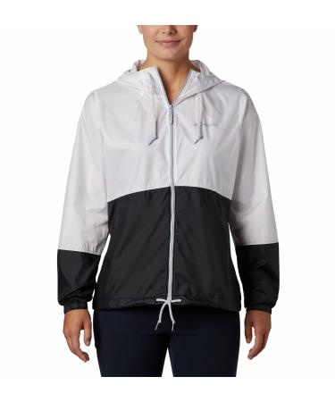 Columbia Flash Forward Windbreaker Jacket M White Black 101