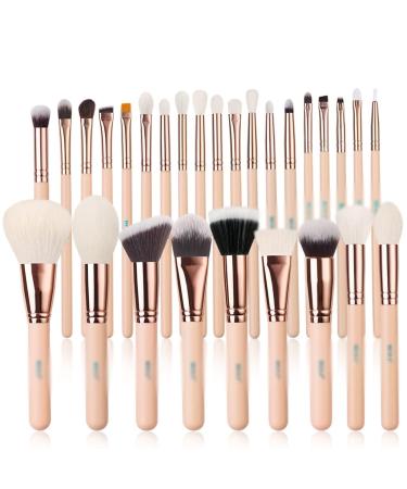 Pink Makeup Brushes Powder Foundation Blush Eyeshadow Make Up Brush Set Natural Hair