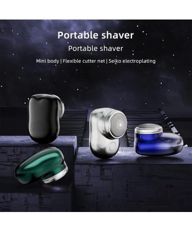 Electric Mini Razor for Men - 2023 Portable USB Rechargeable Shaver for Travel | Compact Design Easy One-Button Use - Blue - Buy Online on GoSupps.com