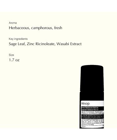 Aesop Deodorant Roll-On 50mL | Paraben-Free, Cruelty-Free & Vegan - Buy Online on GoSupps.com