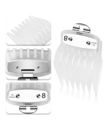 Wahl Professional Hair Clipper Guards Set - 10 Pcs Coded Cutting Guides #3170-400 - 1/8 to 1 - Fits All Wahl Clippers - Transparent - Buy Online on GoSupps.com