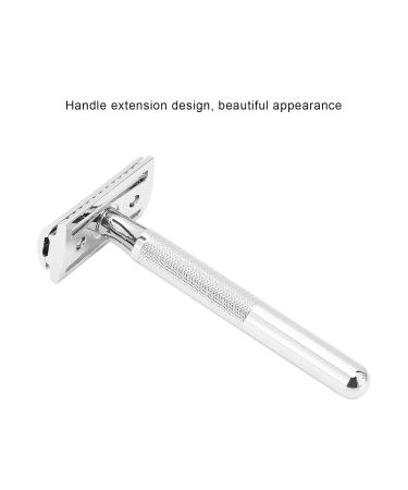 Long Handle Razor for Men - Comfortable Grip Zinc Alloy Manual Shaver | Stylish & Travel-Friendly - Buy Online on GoSupps.com