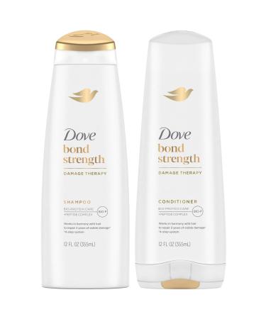 Dove Bond Strength Shampoo & Conditioner Set Daily Strengthening Treatment for Dry Damaged Hair 12 Oz Ea