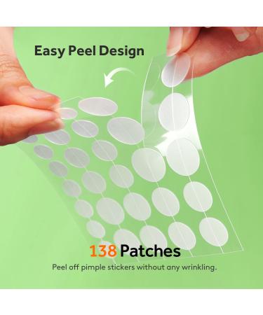 Hydrocolloid Acne Patches with Tea Tree Oil - 138 Patches for Face, Chin, Nose, Body - Salicylic Acid Treatment for Large Zits - Buy Online on GoSupps.com