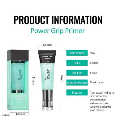 Erinde Power Grip Primer Gel - Hydrating Jelly & Long Lasting Makeup Base | Full Coverage Cosmetics Primer for All Skin Types - Buy Online on GoSupps.com