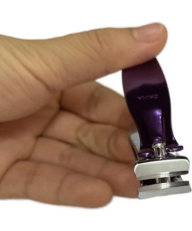 UNbit Nail Clipper Purple Nail Art Clipper Carbon Steel Pedicure Scissors Trimmer Nails Cuticle Clipper Manicure Edge Cutter Scissor Nail Tool - Buy Online on GoSupps.com