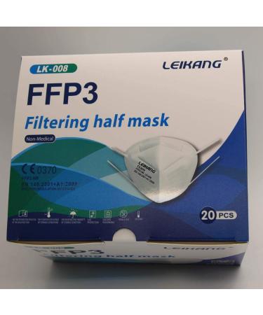Leikang FFP3 Certified 5-Layer Protective Mask - 20 Pack | High BFE 98% | Dust & Particle Protection - Buy Online on GoSupps.com