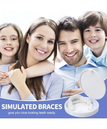 Frenzify 2 Pairs Dentures Fake Teeth Veneers Fake Teeth Braces Cosmetic Teeth Covering Snap on Perfect Smile Prosthetics Upper And Lower For Man Woman Teeth Fast Repair - Buy Online on GoSupps.com