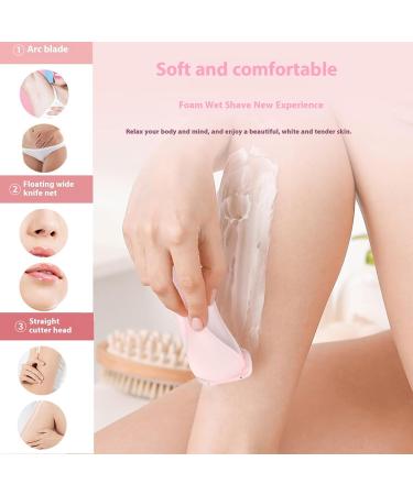 Duskofficial Razor 2 In 1 Electric Shaver Razors For Women Wet Dry Waterproof Electric Razor Bikini Trimmer for Women Silkglide Pro Shaver Removable Head (Pink) - Buy Online on GoSupps.com