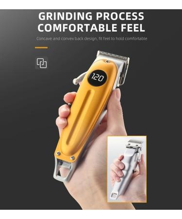 Professional Hair Clippers for Men | Cordless LCD Display Trimmer | All Metal 0mm Bald T Blade Haircut - Buy Online on GoSupps.com