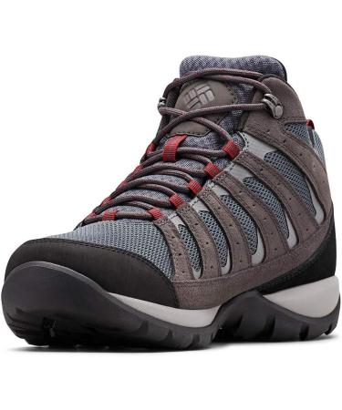Columbia Men's Redmond V2 Mid Waterproof Hiking Boot - Size 12, Graphite/Red Jasper - Buy Online on GoSupps.com