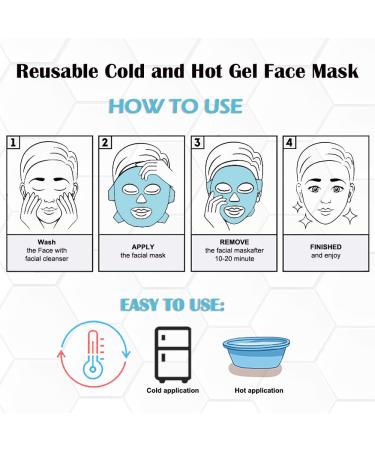 Buy Kuirunx Cooling Gel Facial & Eye Mask - Reusable Hot-Cold Compress for Dark Circles Dry Eyes & Headaches | Fast International Shipping - Buy Online on GoSupps.com