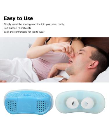 Electric Snoring Device with PM2.5 Filter - Soft Silicone, Ergonomic Design - Travel-Friendly - Blue - Buy Online on GoSupps.com