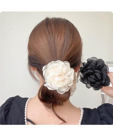 hgnxa Korean Meatball Head Hairpin Clip Head Female Headdress Camellia Elegant Temperament Hair Accessories Gray - Buy Online on GoSupps.com