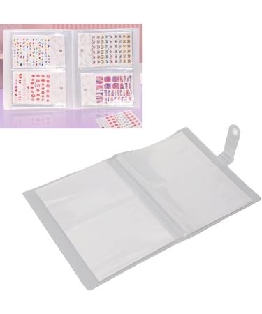 Nail Art Sticker Storage Book 80 Slots Frosted Hard Cover Nail Stickers Collecting Album Nail Art Sticker Photo Album for Beauty Salon - Buy Online on GoSupps.com