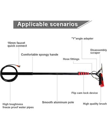 GIZMIT 12-39FT Window Cleaning Pole Outdoor Water Fed Telescopic 2 in 1 Brush Squeegee Attachment Professional Extendable Cleaner Conservatory Roof Gutters 39FT/12M - Buy Online on GoSupps.com